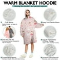 thumbnail image 5 of Ballet Swan Princess Pattern Wearable Oversized Blanket,Wearable Blanket Hoodie for Adults,Cozy Hooded Blankets with Super Pockets,Super Warm Fuzzy Pullover for Women & Men, 5 of 6