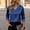 29#a Dark Blue, variant on 3/4 Length Sleeve Womens Tops Satin Silk Blouse V Neck Casual Dressy Plus Size Shirt Business Work Shirts Camel S