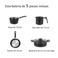 thumbnail image 2 of Batería de Cocina Casamoda 5 piezas Negra con Duraflon  de Alto Rendimiento, 2 of 4