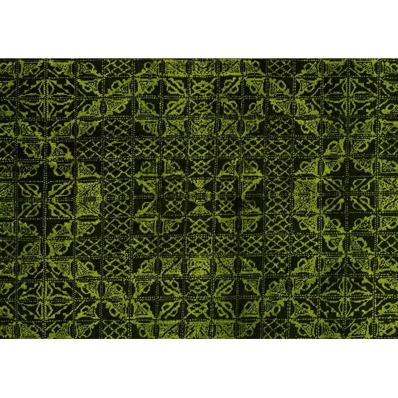 Ahgly Company Indoor Rectangle Abstract Yellow Modern Area Rugs, 8' x 12'
