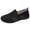 Black, variant on Women Knit Walking Shoes Comfy Lightweight Casual Flats With Breathable Spring Fall