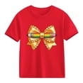 thumbnail image 3 of Babcutegg School Uniform for Kid Girls Pullover Campus Style Basic Shirts Lapel Causal Fashion Girls Summer Clothes Red Size 3, 3 of 10