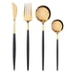 thumbnail image 1 of 4PCS Juego de cubiertos de acero inoxidable - Oro Diseño Europeo - Steak Tenedor Cuchara Cocina Comedor, 1 of 3