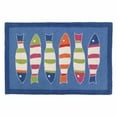 thumbnail image 1 of Peking Handicraft 30KN02C40 27 x 40 in. Picket Fish Hook Rug Doormat, Blue, 1 of 1