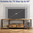 thumbnail image 4 of HIGDBFE TV Stand for TVs up to 65" with 2 Fabric Drawers, Industrial Entertainment Center with Open Shelves and Led Lights for Living Room Bedroom, Rustic Brown, 4 of 10