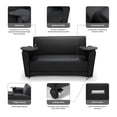thumbnail image 2 of OFM InterPlay Series Social Seating Sofa with Double Tungsten Tablets, in Black (822-PU606-TNGST), 2 of 15
