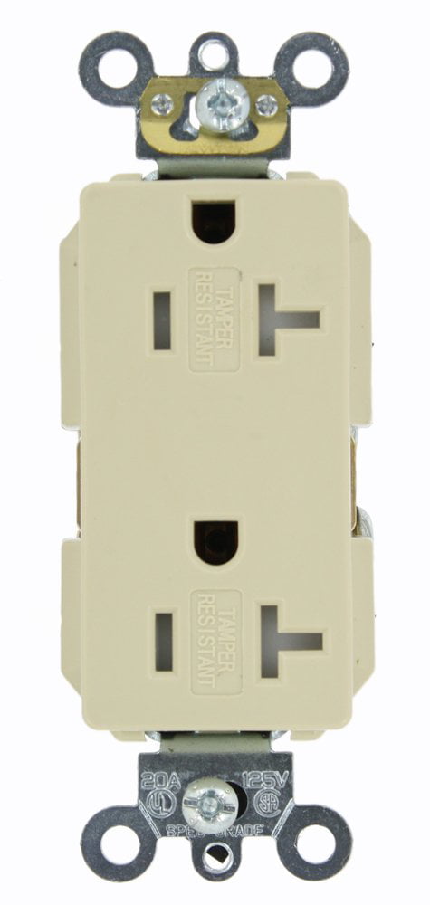 Standard Duplex Receptacles 20 Amp Brown Self Grounding 20A Outlets 50 pc 