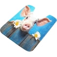 thumbnail image 5 of GZHJMY Bathroom Rug Set 2 Pieces Cute Daisy Soft and Absorbent Bathroom Floor Mat Non Slip Commode Contour Rug Plush Bath Mat Set, Machine Washable and Easier to Dry Carpet Runner, 5 of 7
