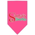 thumbnail image 1 of Santas Favorite Screen Print Pet Bandana Bright Pink Size Small, 1 of 1