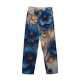 thumbnail image 3 of Fotbe Elegant Blue Gold Blooms Men's Pajama Pants,Sleepwear Pants,Pj Bottoms Drawstring And Pockets-XX-Large, 3 of 7