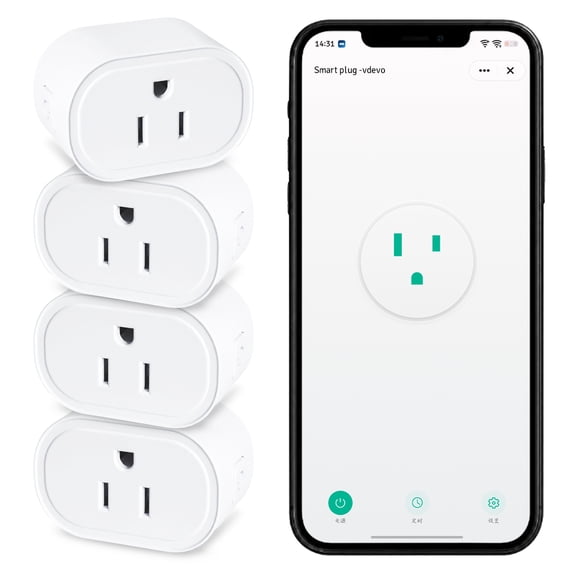 Oasskyo WiFi Bluetooth Smart Plug, 4 Pack Smart Outlet, Mini Smart Socket Works with Alexa Google Home