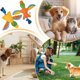 thumbnail image 3 of Teething puppy toy, squeaky dog toy, soft plush toy with rope knots, 3 of 5