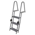 thumbnail image 2 of Extreme Max 3005.5284 Heavy-Duty Aluminum Pontoon & Dock Ladder with 15.75" Wide Fold-Up Steps - 3-Step, 300 lbs. Weight Capacity, 2 of 6