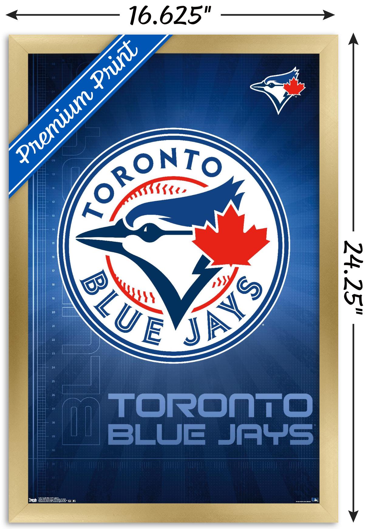 MLB Toronto Blue Jays - Logo 16 Wall Poster, 14.725" x 22.375", Framed