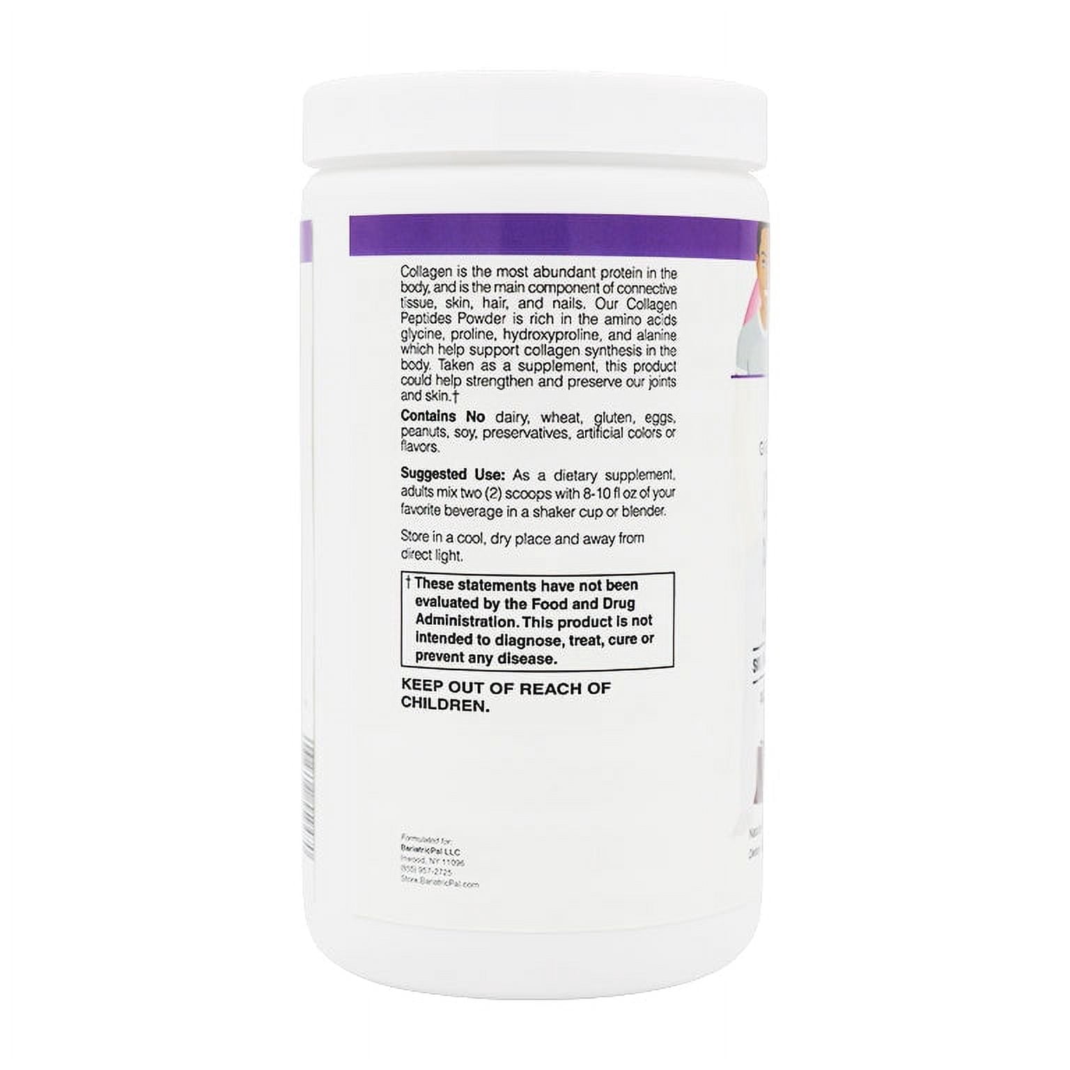 Collagen Peptides Powder (Hydrolyzed Type 1 & 3, Grass Fed) Skin, Hair, Nail & Joint Support by BariatricPal - Chocolate