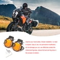 thumbnail image 4 of Speravity 1 par de protector de luz antiniebla de aleación de aluminio para motocicleta, reemplazo portátil desmontable, Protector de luz a prueba de Accesorios para motos Naranja Speravity  VI017665-04B, 4 of 6
