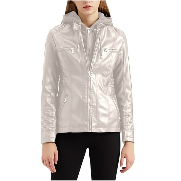 LAWOR Plus Size Coats Winter Clearance Women's Slim Collar Zip Motorcycle Coat Jacket Tops Fall Savings Z - Walmart.com