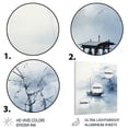 thumbnail image 3 of Designart "Blue Boat Asian beauty" Asian Metal Wall Art, 3 of 5