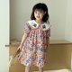 thumbnail image 3 of Vestido de princesa elegante de verano para niñas de 1 a 10 años, ropa para niños con cuello Peter Pan, vestido con estampado de arándanos y mangas abullonadas para chico, 3 of 6