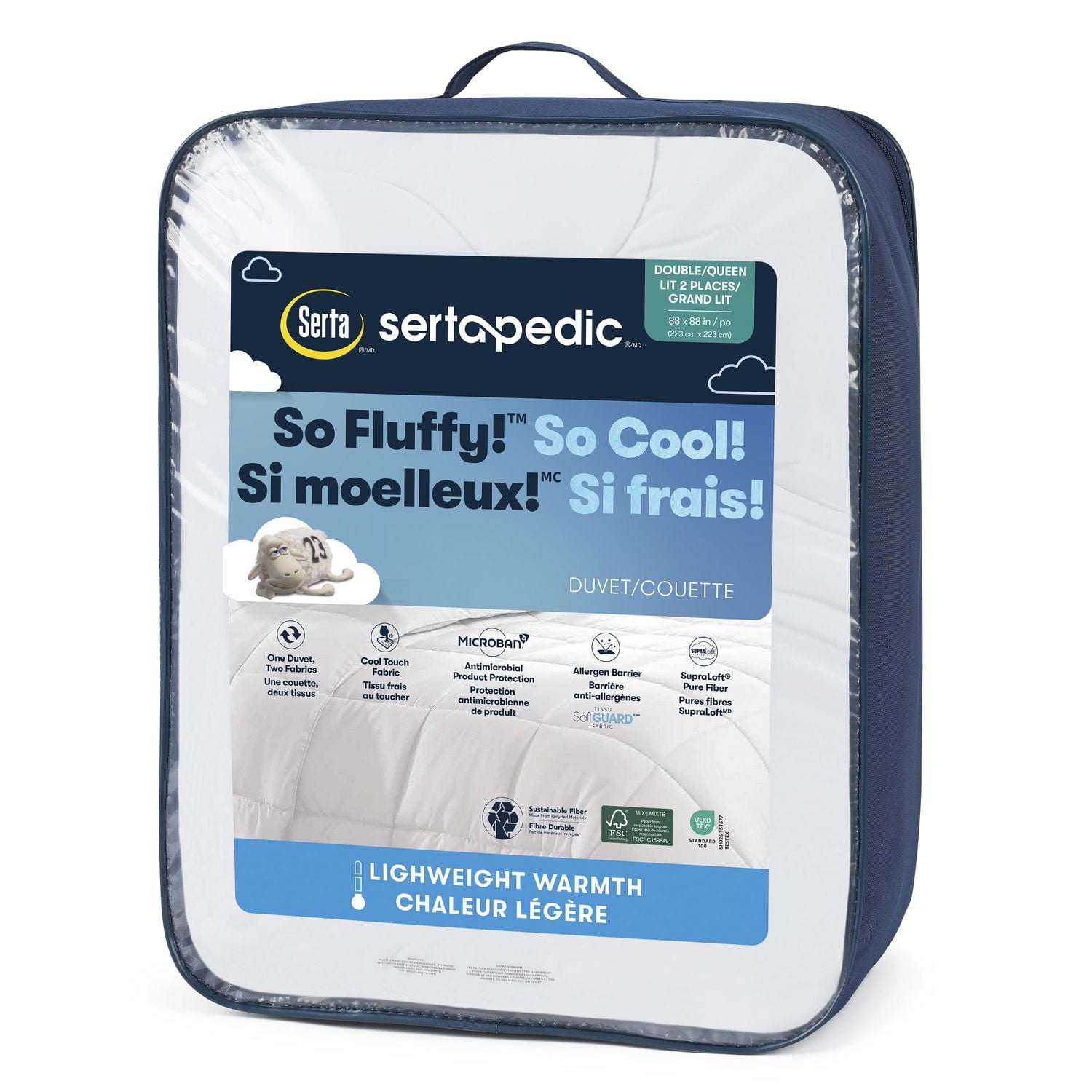 Sertapedic si moelleux ! Trop cool! Couette légère