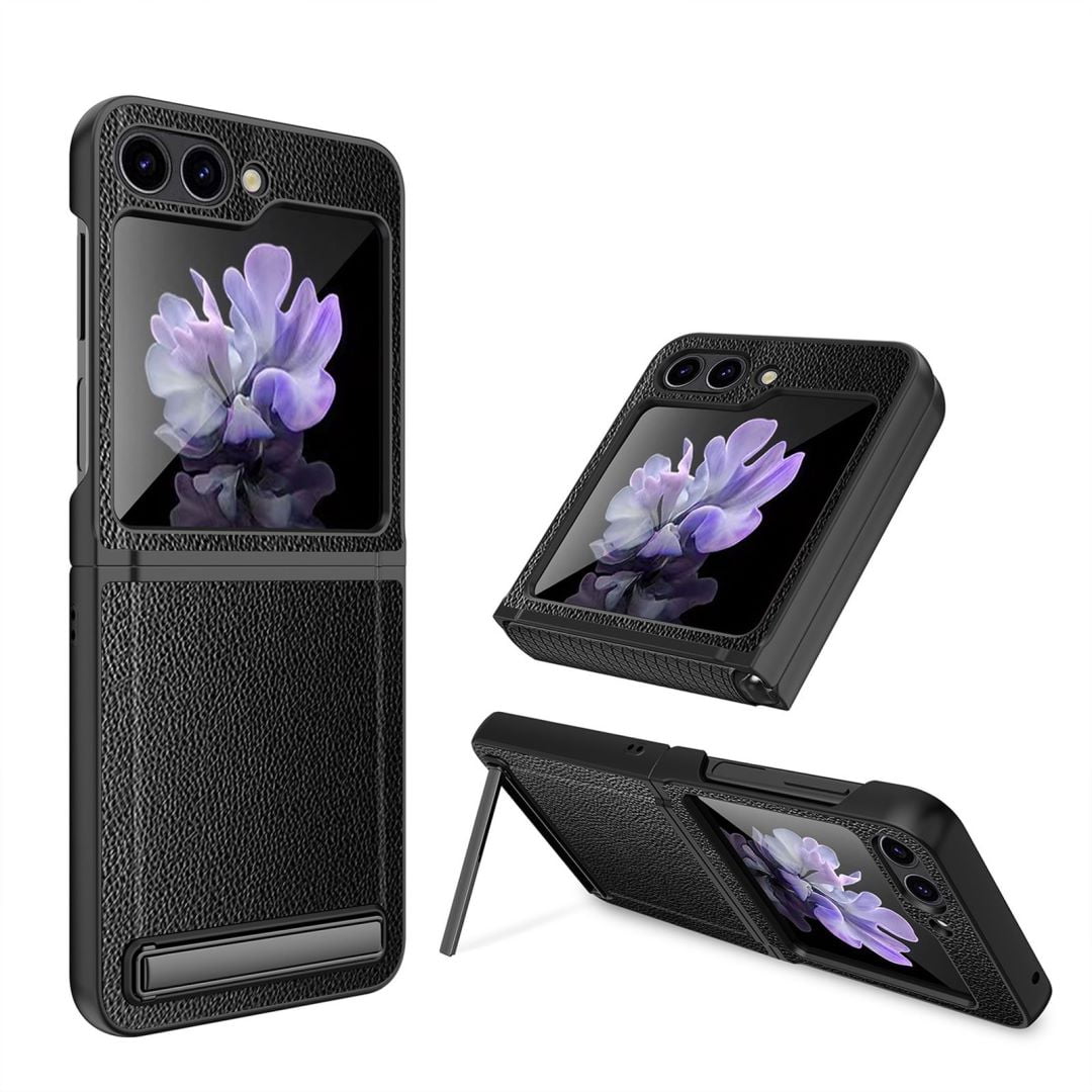 Zjrui Compatible with Samsung Galaxy Z Flip 5 Leather Case with Screen ...