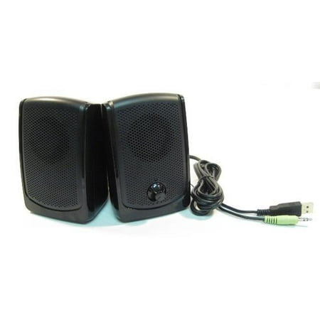 EMCPU1-0G ASI Audio Technologies USB Computer Black Genuine Speakers EMCPU10G US External PC Speakers -