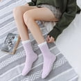 thumbnail image 3 of Calcetines de terciopelo coral para mujer, otoño e invierno, calcetines de terciopelo grueso con torsión media, calcetines de felpa para dormir para adultos en casa, 3 of 6