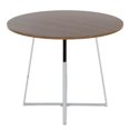 thumbnail image 6 of Cosmo Canary Dining Table, Dining Height Table, Small Dining Table for 4, Round Dinette Table, Wood Kitchen Table (Chrome Metal, Walnut Wood), 6 of 6