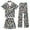 ZC Black, variant on RTKFRFLM Girls Outfits Outfits Set Kids Silk Like Printed Outfits Set Casual Loungewear Loose Fit Elastic Waist Clothing sets Loungewear,Size 6 Years-7 Years