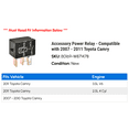 thumbnail image 2 of Accessory Power Relay - Compatible with 2007 - 2011 Toyota Camry 2008 2009 2010, 2 of 2