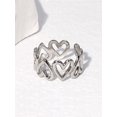 thumbnail image 1 of Heart Decor Cuff Ring, 1 of 3