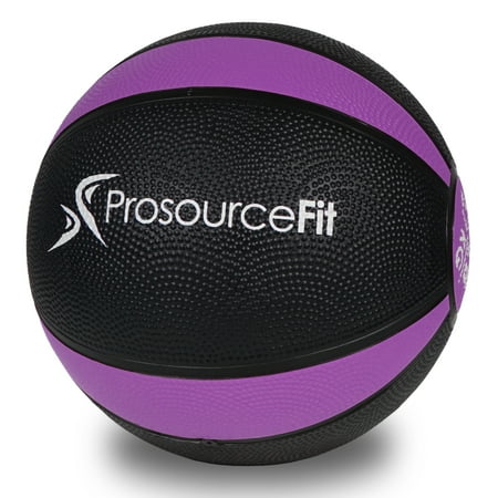 ProsourceFit Weighted Medicine Ball for Full Body Workouts w/ Non-Slip Grip,12 lb