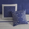 thumbnail image 3 of GDF Studio 7-Piece Cozy California King Comforter Set, Faux Suede Bedding Set with Embroidered Pillows, Blue, 3 of 7