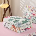 thumbnail image 5 of Erosebridal Cute Pink Flamingo Zipper Full Size Comforter Sets with Fitted Sheet and 2 Pillowcases for Girls, Watercolor Floral Leaf Zipper Bedding Set, Pink Reversible, 4-Piece, 5 of 7