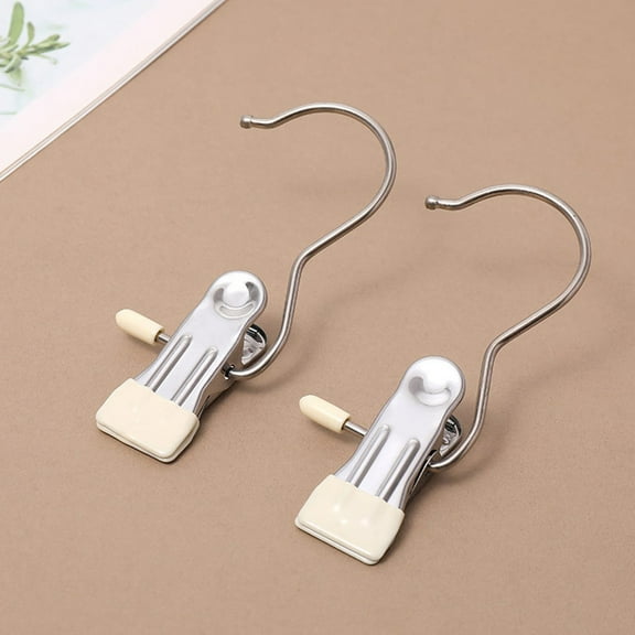 20PCS Stainless Steel Clothes Hanger Hooks, Multifunctional Clothes Pins,Laundry Clips,Towel Clips Hook Hanging for Closet Organizer,Space Saving Hangers for Pants, Jeans, Towels,Boot,Hats