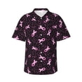 thumbnail image 1 of Fotbe Breast Cancer Awareness3 Camisa Hawaiana para Hombre Unisex – Camisa Casual de Verano con Botones de Manga Corta de Algodón y Lino,Large, 1 of 7