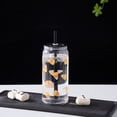 thumbnail image 3 of Way to Celebrate Halloween Candy Corn Glass Can Sipper Tumbler, 20 oz, 3 of 8