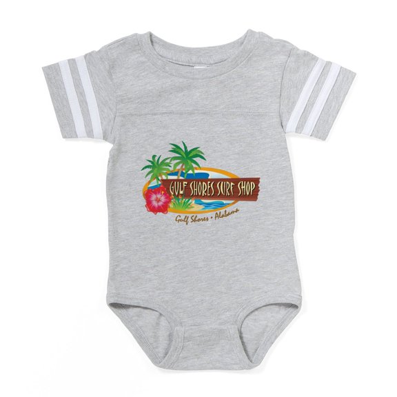 CafePress - Gulfshoressurfshop - Cute Infant Baby Football Bodysuit