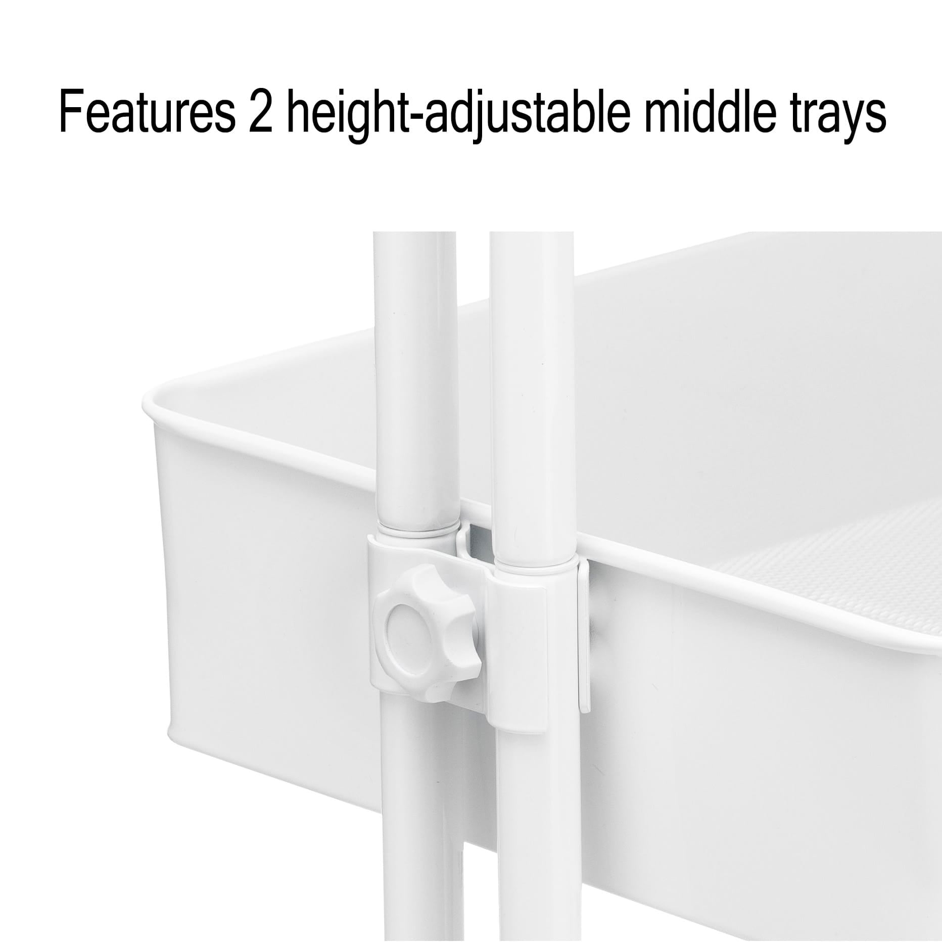 MICHAELS White Lexington 4-Tier Rolling Cart by Simply Tidy™ - 3