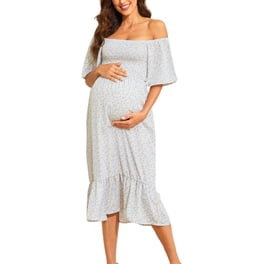 Paisley Sky Maternity Nursing Henley Midi Dress - Walmart.ca