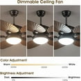 thumbnail image 5 of YIOSI 52 Inch Tropical Palm Leaf Ceiling Fan with LED Lights, Remote Control & App Operable, Reversible Quiet DC Motor, Dimmable, Indoor/Outdoor Ceiling Fans for Patios, Porches, Living Room, Brown, 5 of 12