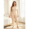 thumbnail image 2 of MANIFIQUE Plus Size Thermal Underwear for Women Long Johns Base Layer Top and Bottom Sets XL-5XL, 2 of 6