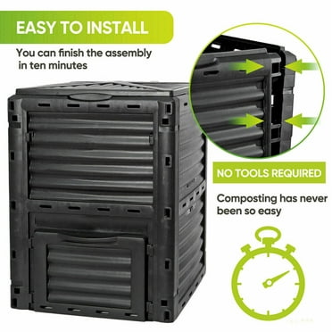 Compost Bin 80 Gallon Garden Backyard Kitchen Food Waste Composter Durable