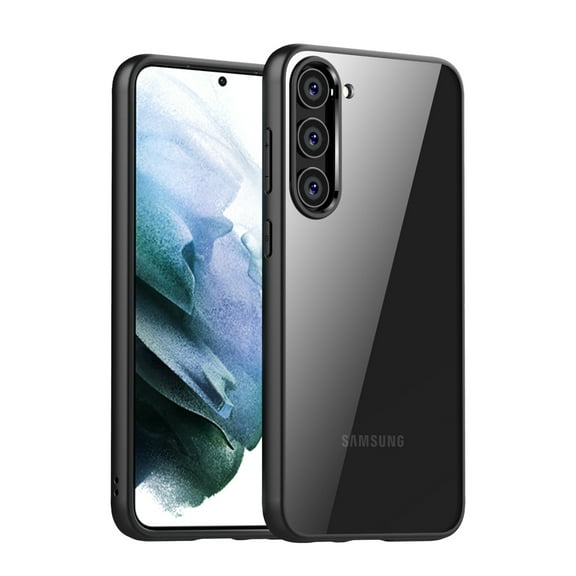 Nalacover Clear Case for Samsung Galaxy S23, Hybrid Rugged PC   Soft Silicone High-Transparency Non-Yellowing Anti-Scratches Shockproof Protection Cover for Samsung Galaxy S23,Black