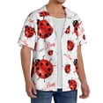thumbnail image 2 of PAYOHTO Ladybug Mens Hawaiian Casual Short-sleeved Shirt Tropical Summer Beach Button Down Shirts, 2 of 7