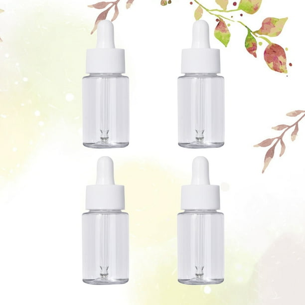 OULII 4Ud Frascos Goteros Transparentes Con Material Seguro Para Almacenar Y