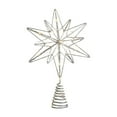 thumbnail image 2 of Hvmvliv Snowflake Christmas Tree Topper with Lights Xmas Treetop Ornament Luminiferous Snowflakes Christmas Tree Top Decorations Silver, 2 of 6