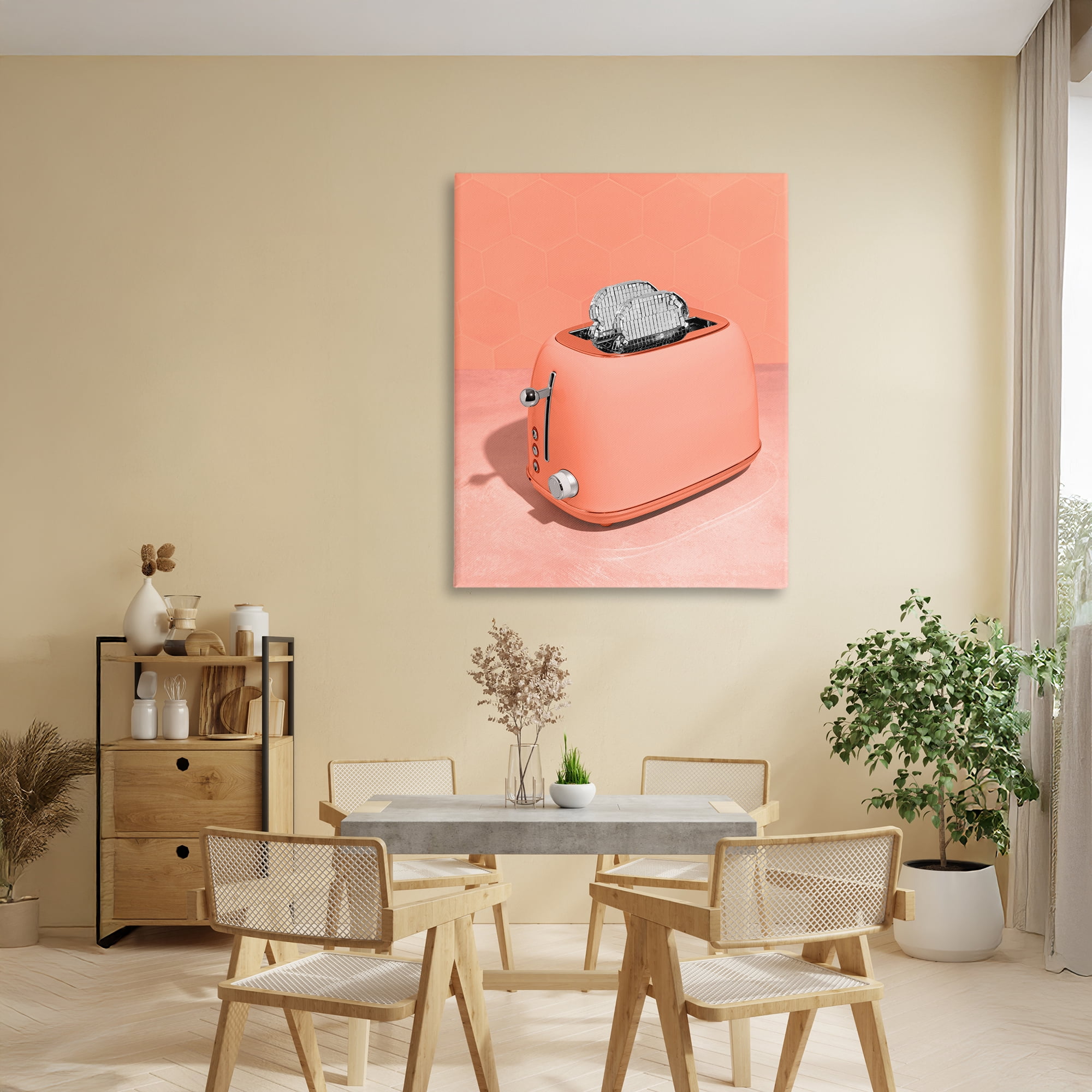Stupell Industries Disco Toast over Orange Canvas Wall Art, design by LISH Creative