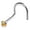 White Gold - 1.5mm stone, variant on 22G Solid 14Kt Gold Nose Screw Stud with Prong Set real Citrine Gemstone, 14kt Yellow Gold or 14kt White Gold - November Birthstone Nose Ring-NSYG_CN-2.5MM