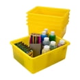 thumbnail image 4 of Storex Deep Storage Tray with Lid, Letter Size, 10 x 13 x 5 Inches, Yellow, 5-Pack, 4 of 5